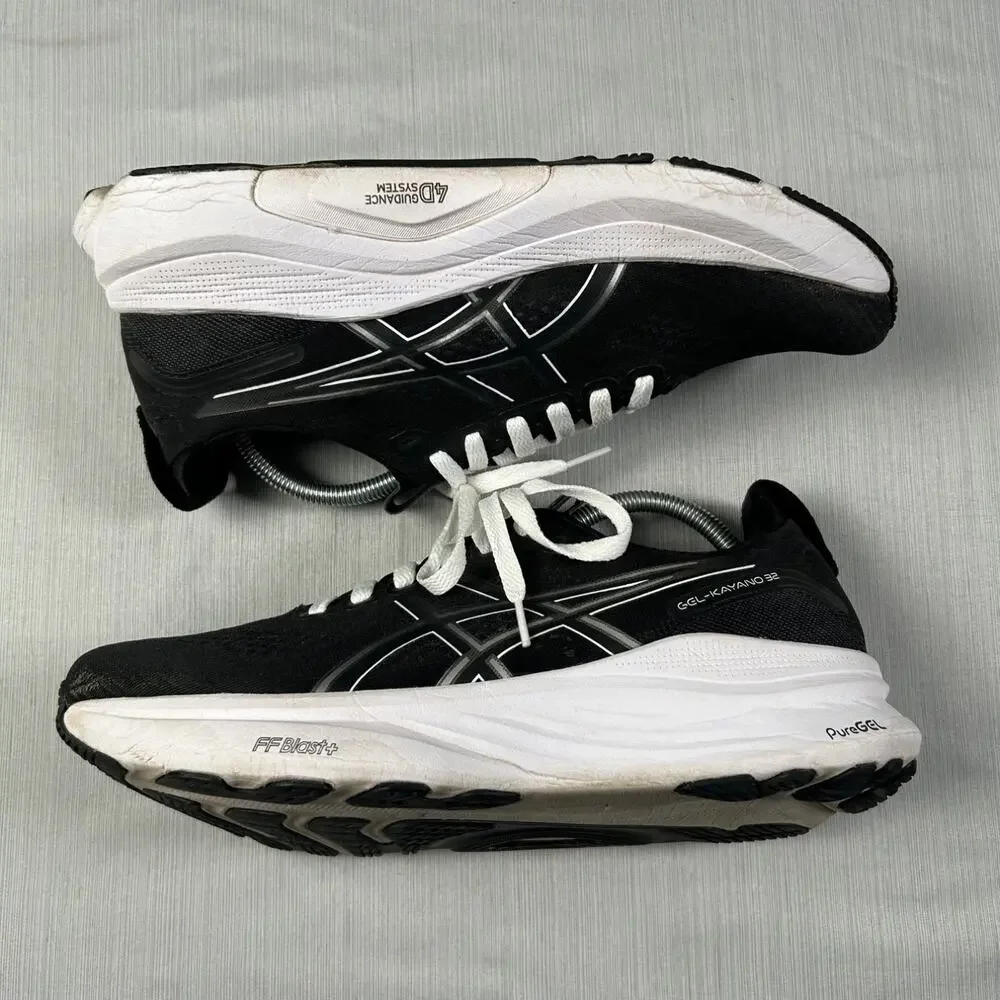 Asics Gel-Kayano 32 Men's Running Shoes Black White 1011C052 US 9.5